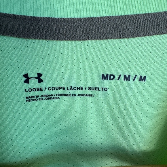 Under Armour ISO-CHILL Men's Active Short Sleeve Fish Hook Logo T-Shirt Green M - Picture 4 of 12